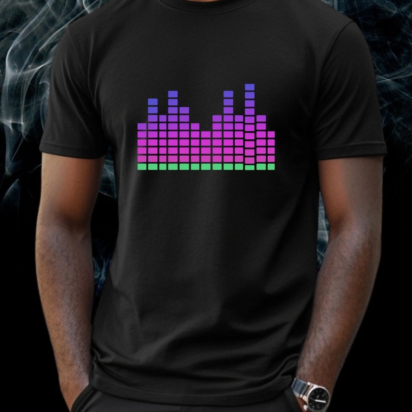 Mens Equalizer Motif Cotton T-Shirt Size S to 5XL