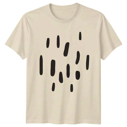 Simple Modern Abstract Dash Pattern T-Shirt Organic Art Pattern Birthday Gift