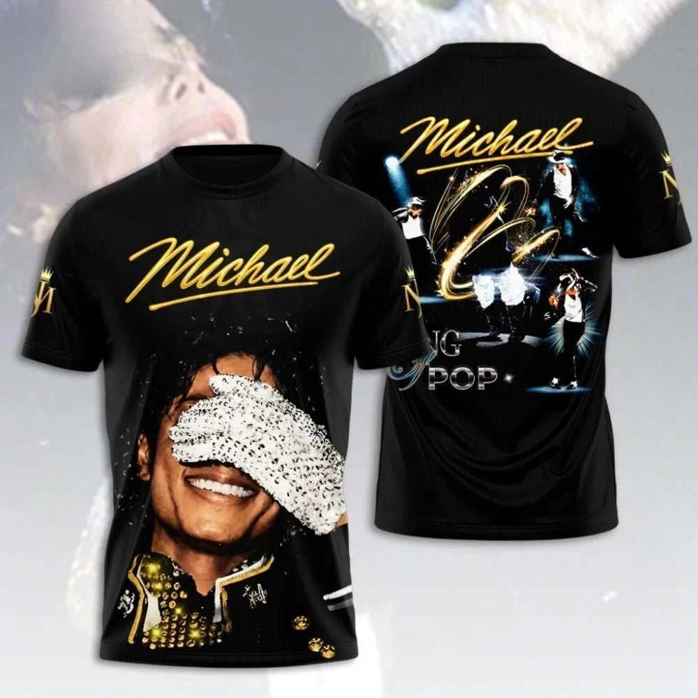 King Pop Michael 3D Tshirt