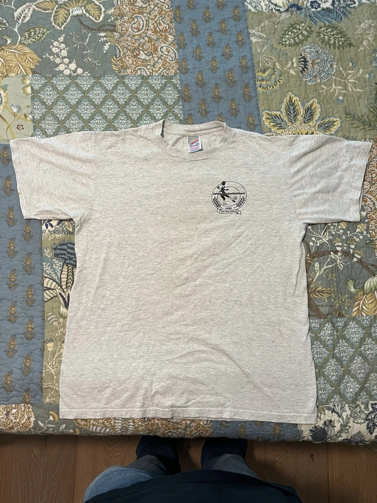 Vintage Jerzees Labor Day Invitational 1996 Simi Valley Soccer T Shirt Gray L
