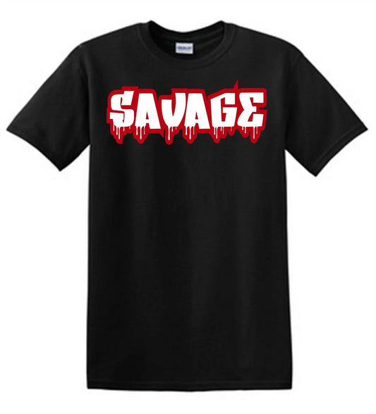 SAVAGE Custom 2 Color T-Shirts10X6 LARGE Print
