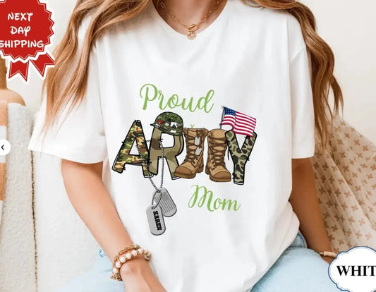 Custom Proud Army Family Mom Dad Brother Shirts, Personalized Army Dad Shirt