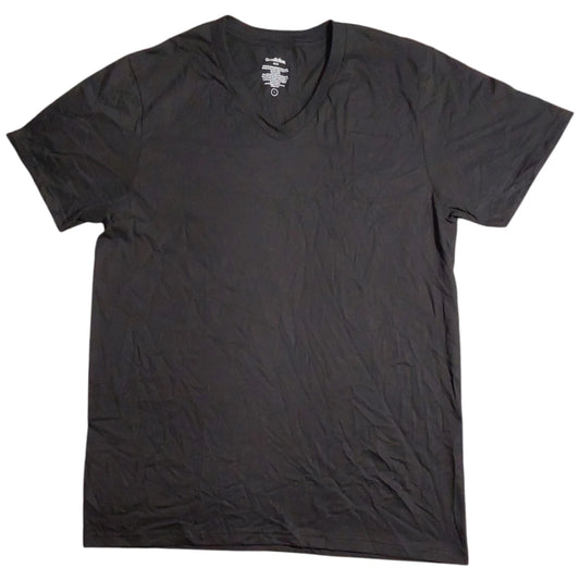 Goodfellow & Co Men's Size L Black V-Neck Comfort Short Sleeve T-Shirt FREE S&H