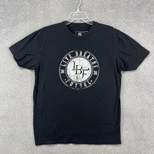 LBF Live Breathe Futbol Black Graphic T Shirt Mens Size Large Soccer Sportswear