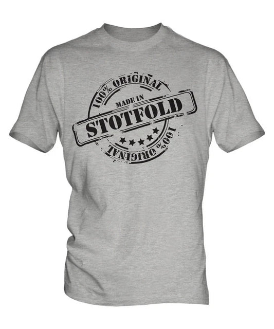 MADE IN STOTFOLD MENS T-SHIRT GIFT CHRISTMAS BIRTHDAY 18TH 30TH 40TH 50TH 60TH