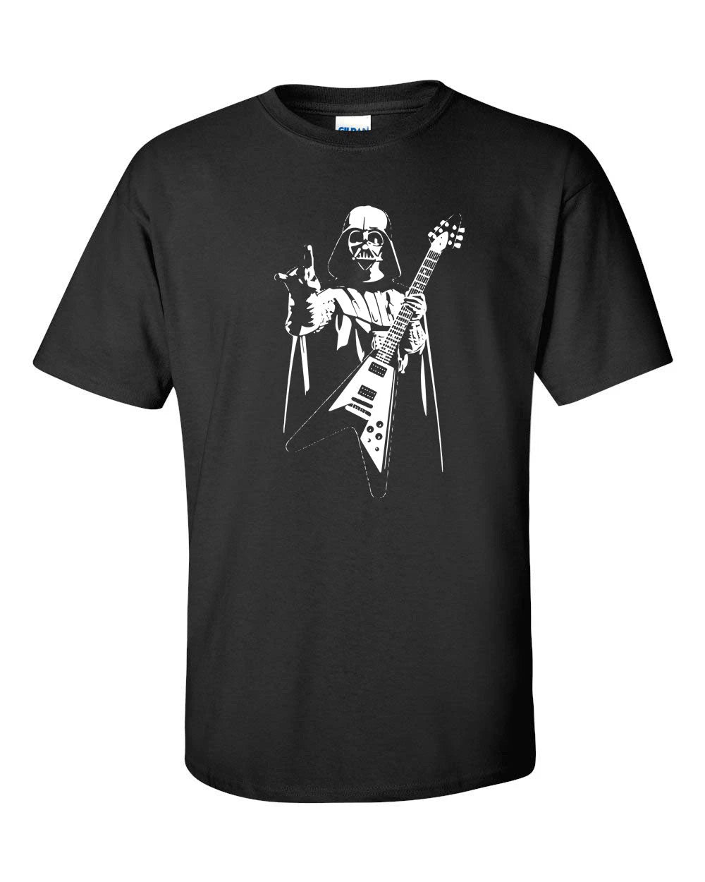 Darth Vader Rocks Guitar Star Wars Music Band Funny Men's Tee Shirt 958