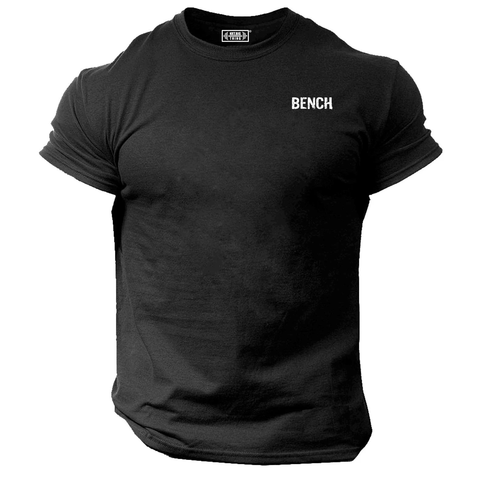 Bench T Shirt Pocket Gym Clothing Bodybuilding Training Workout Exercise MMA Top