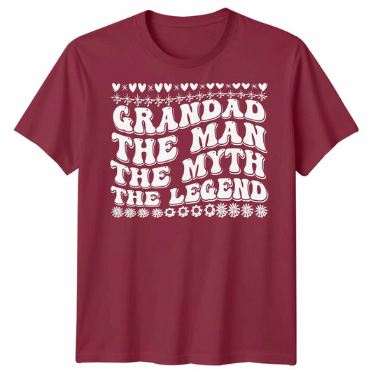 Grandad The Man The Myth The Legend Unisex Tshirt Funny Novelty Birthday Gift