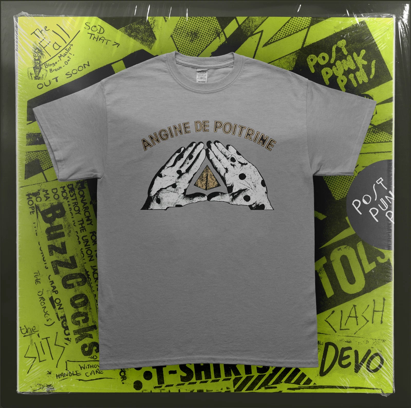 ANGINE DE POITRINE - Sherpa Fabienk Quebec 150GSM Grey Graphic T-Shirt