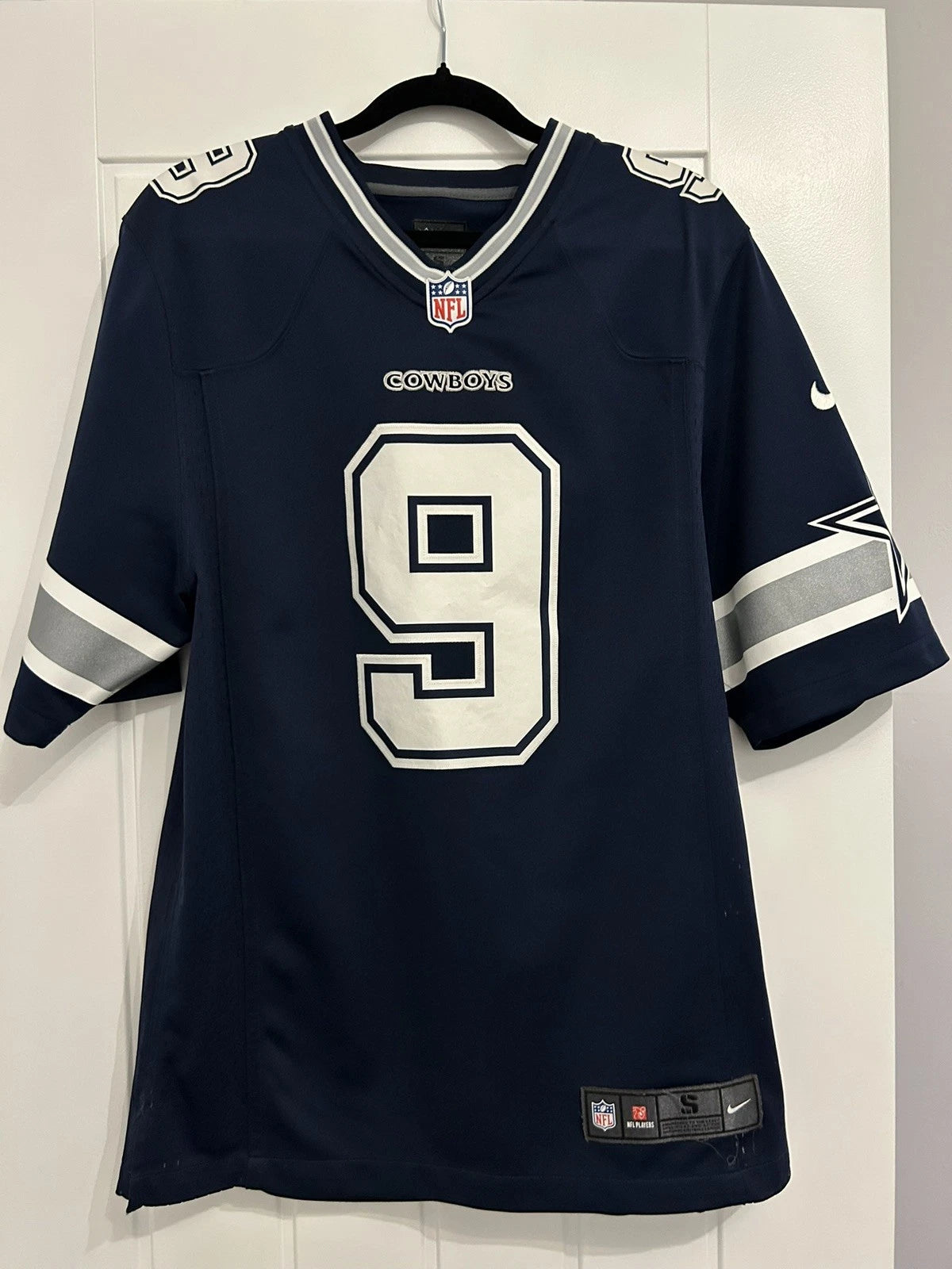 Nike Dallas Cowboys Tony Romo 9 NFL On Field Jersey Mens Large Navy Blue Small