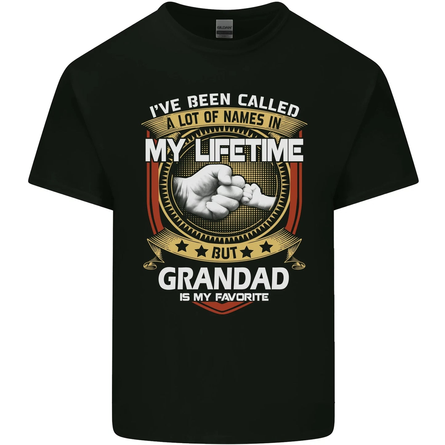 Grandad Is My Favourite Funny Fathers Day Mens Cotton T-Shirt Tee Top