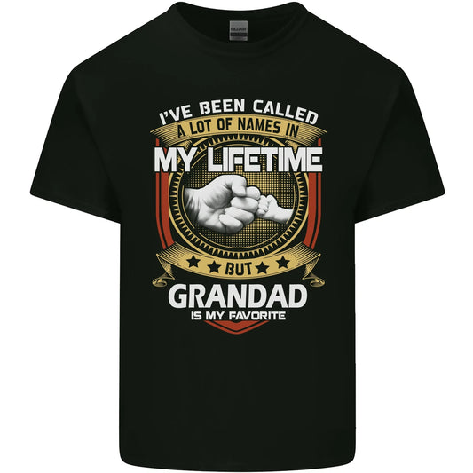 Grandad Is My Favourite Funny Fathers Day Mens Cotton T-Shirt Tee Top