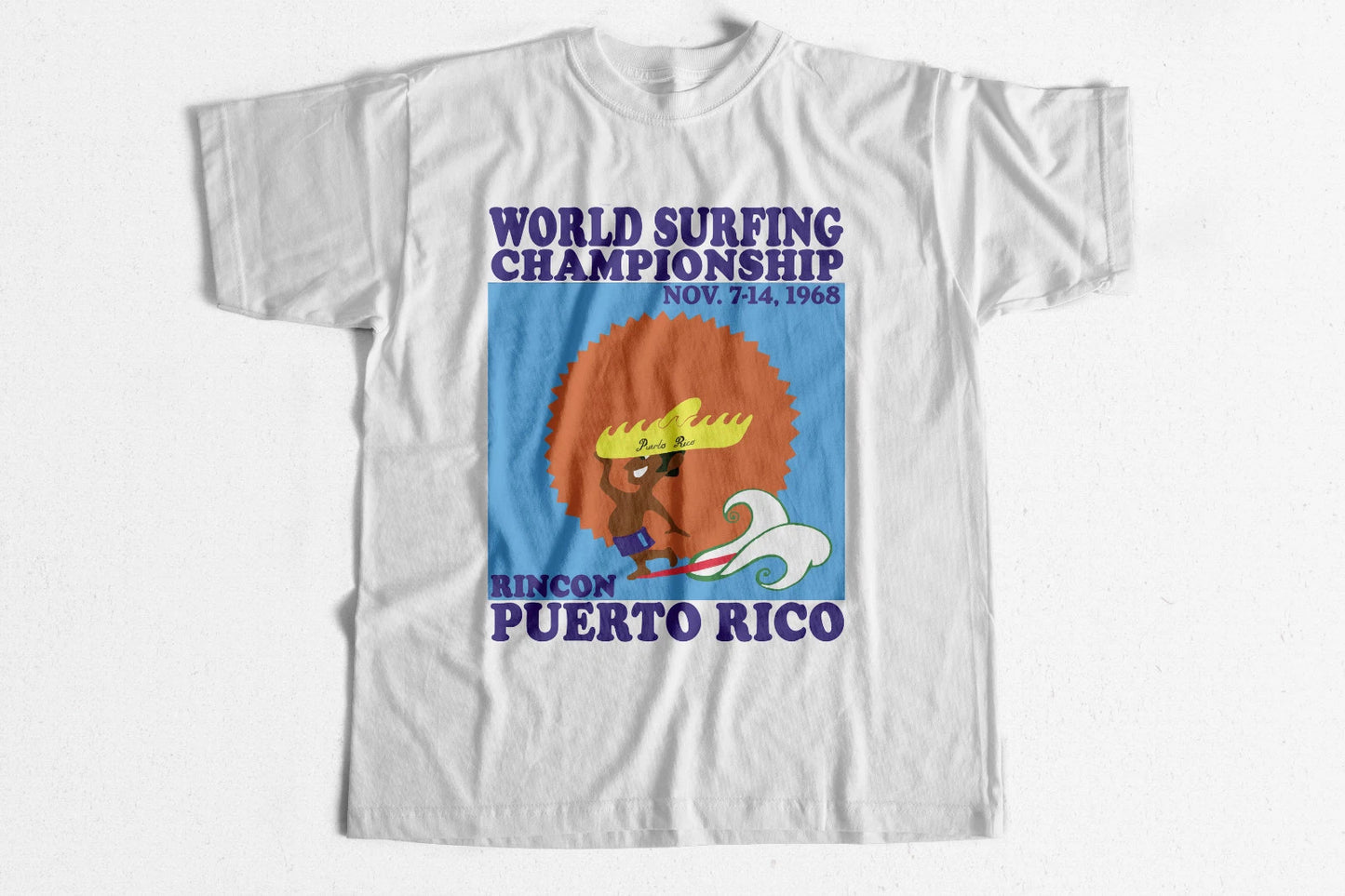 Vintage Surf Contest World Championships Rincon Puerto Rico 1968 replica T Shirt