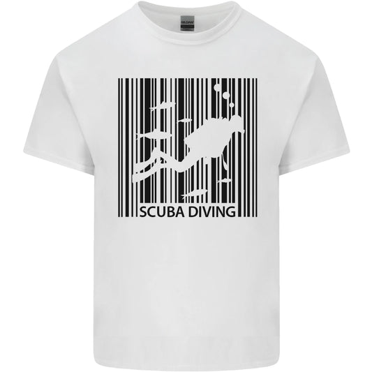 Scuba Barcode Diving Diver Dive Funny Mens Light Cotton T-Shirt
