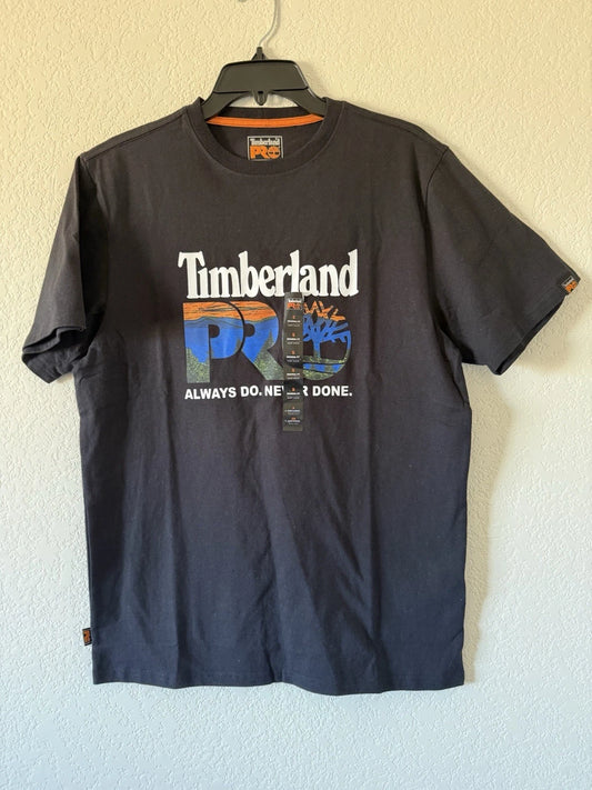 Men's Timberland PRO Core Logo T-Shirt Athletic Fit Black NWT Men's Size Small