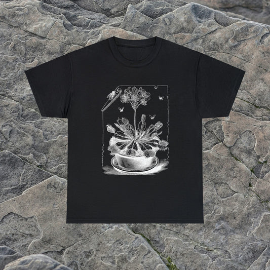 Venus Flytrap Illustration T-Shirt, Carnivorous Plants, Strange