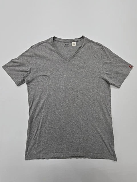 Levi's Men's Heather Gray V-Neck T-Shirt Size M Regular Cotton Jersey