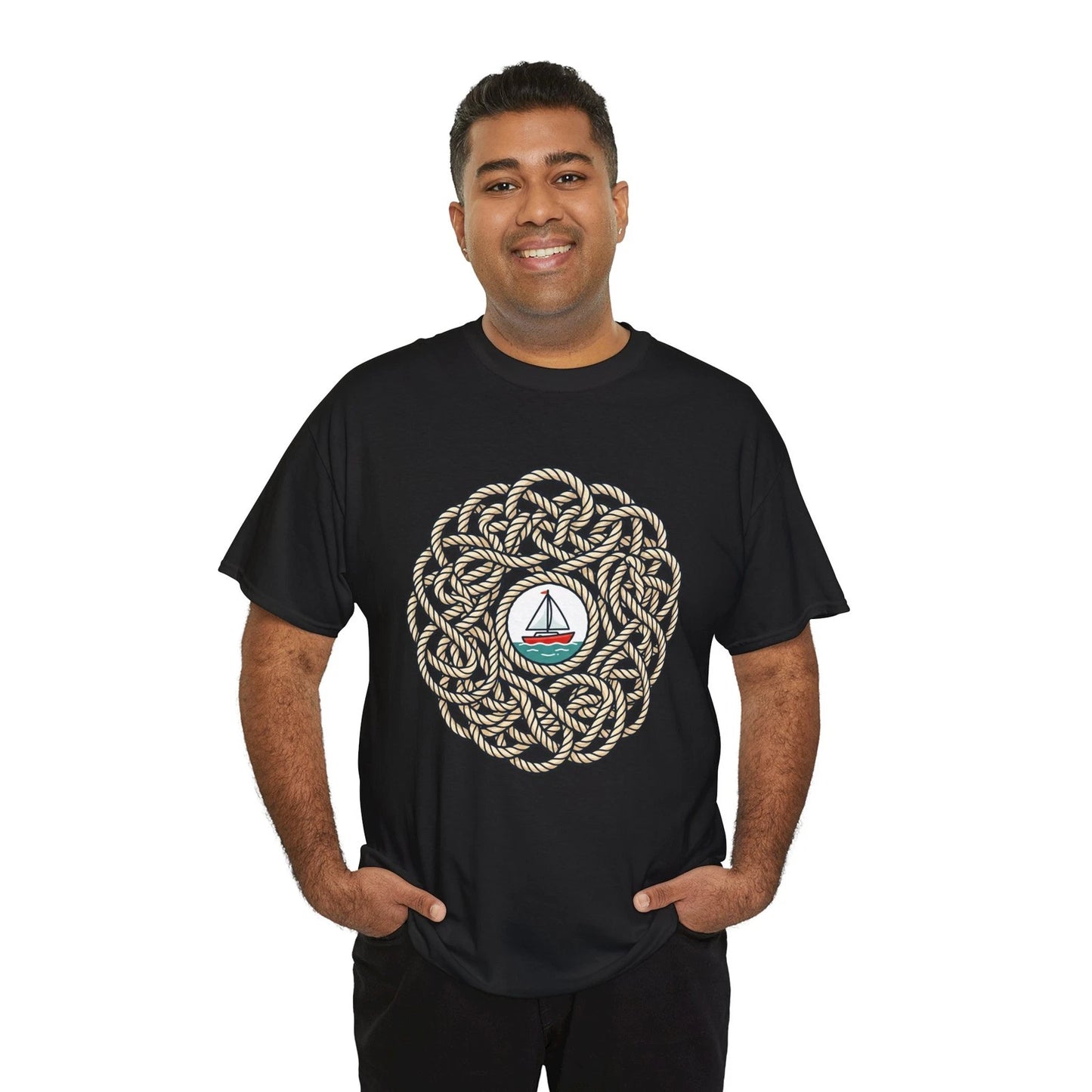 Dad's Escape Vessel Tee | Sailboat Sunset Graphic