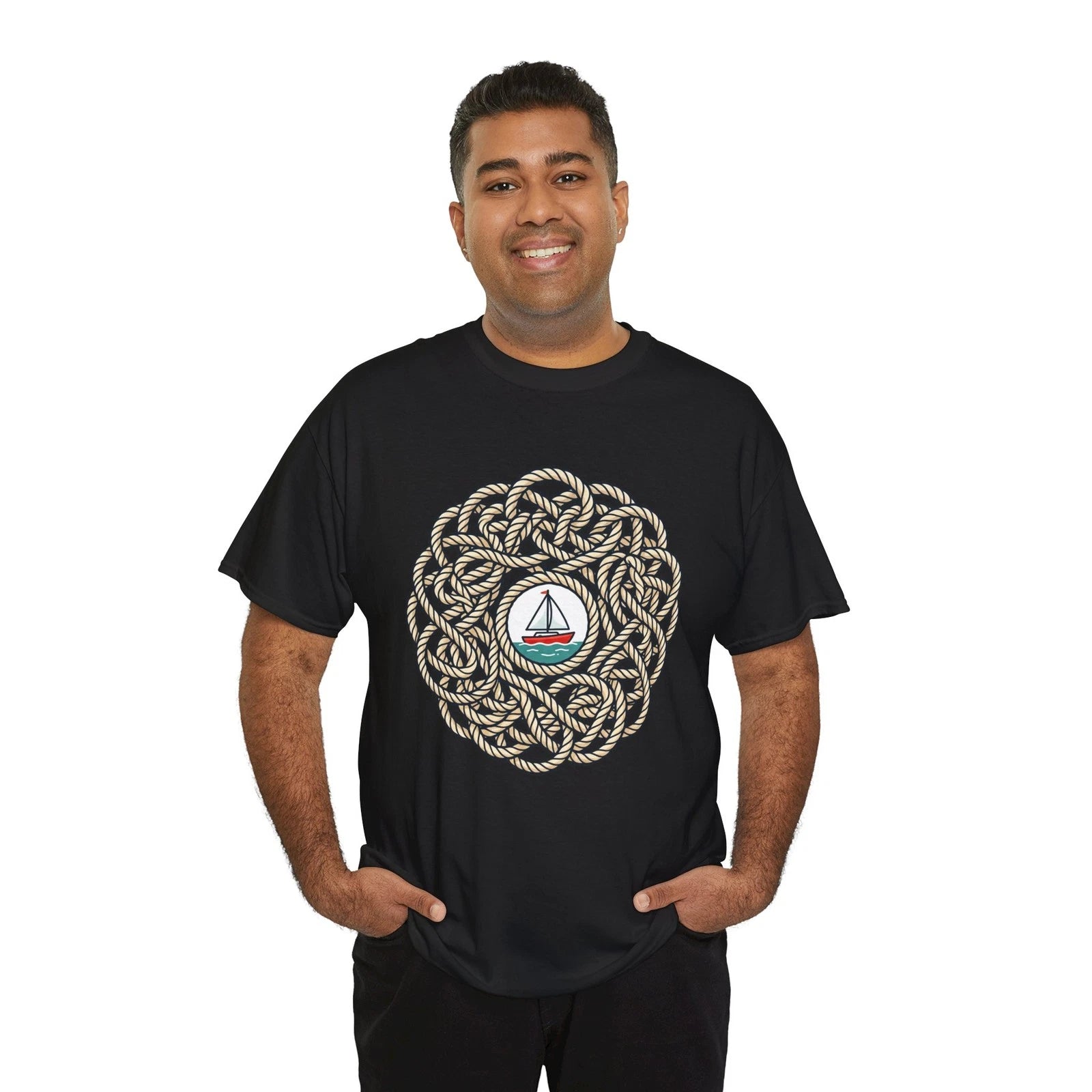 Dad's Escape Vessel Tee | Sailboat Sunset Graphic