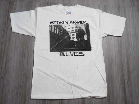 Vintage 90s Straphanger Blues Art Photography Photo Shirt GG Size Large Men New