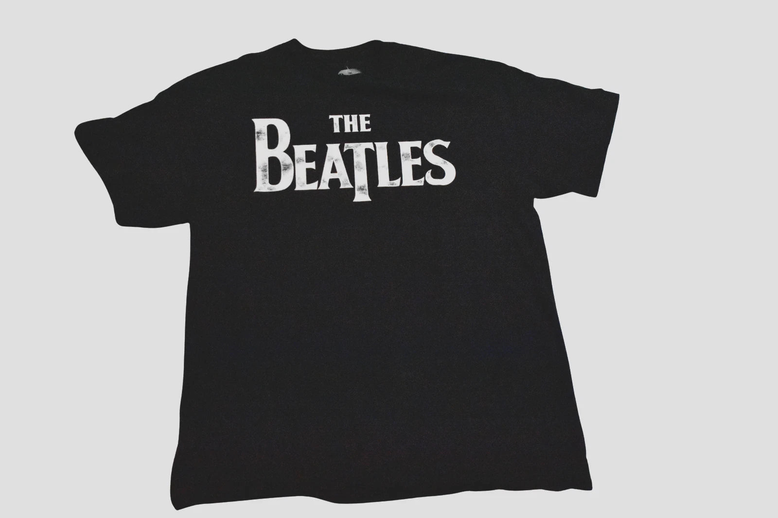 The Beatles Mens The Beatles Distressed Logo Black Shirt New M, L, XL, 2XL