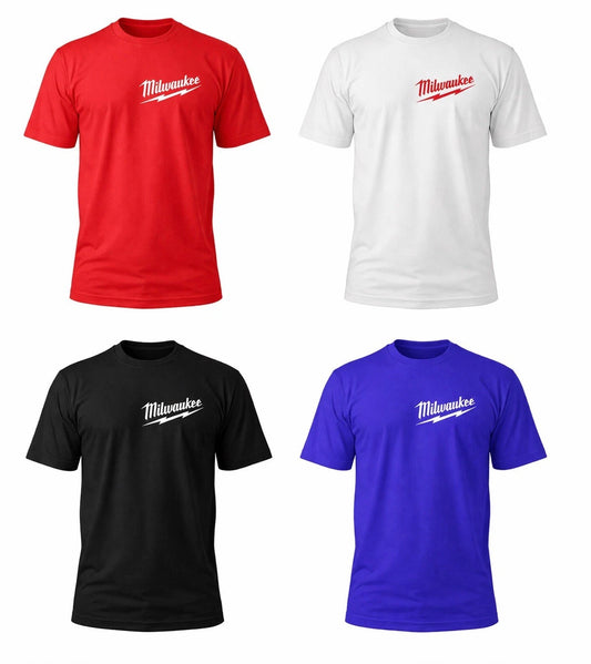 Milwaukee Style T-Shirt Men Cotton Short Sleeve Tee Multiple Colors