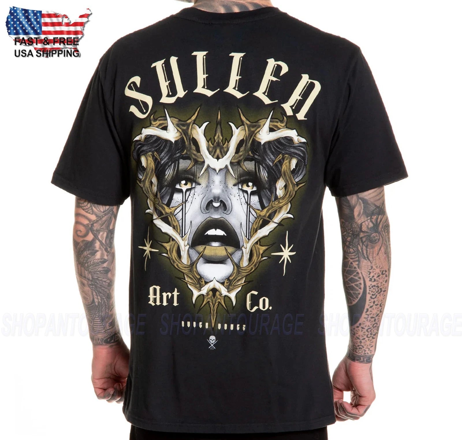 Sullen Art Collective Cuore Rotto Premium SCM7781 T-Shirt Per Uomo