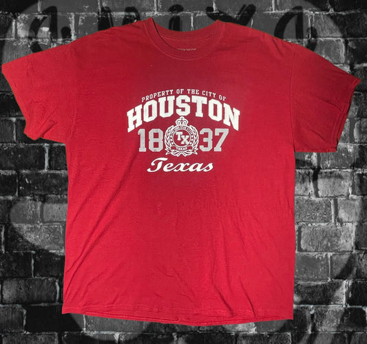 Houston Texas NCAA Football USA Mens Vintage Tshirt XL Graphic Print Vintage Y2K