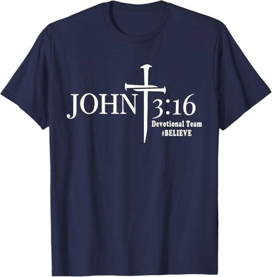 John 3 16 Devotional Team God Christian T-Shirt