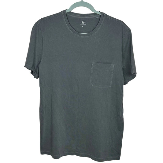 AG Adriano Goldschmied T-Shirt Mens Medium Gray Grunge Pocket Tee Distressed NEW