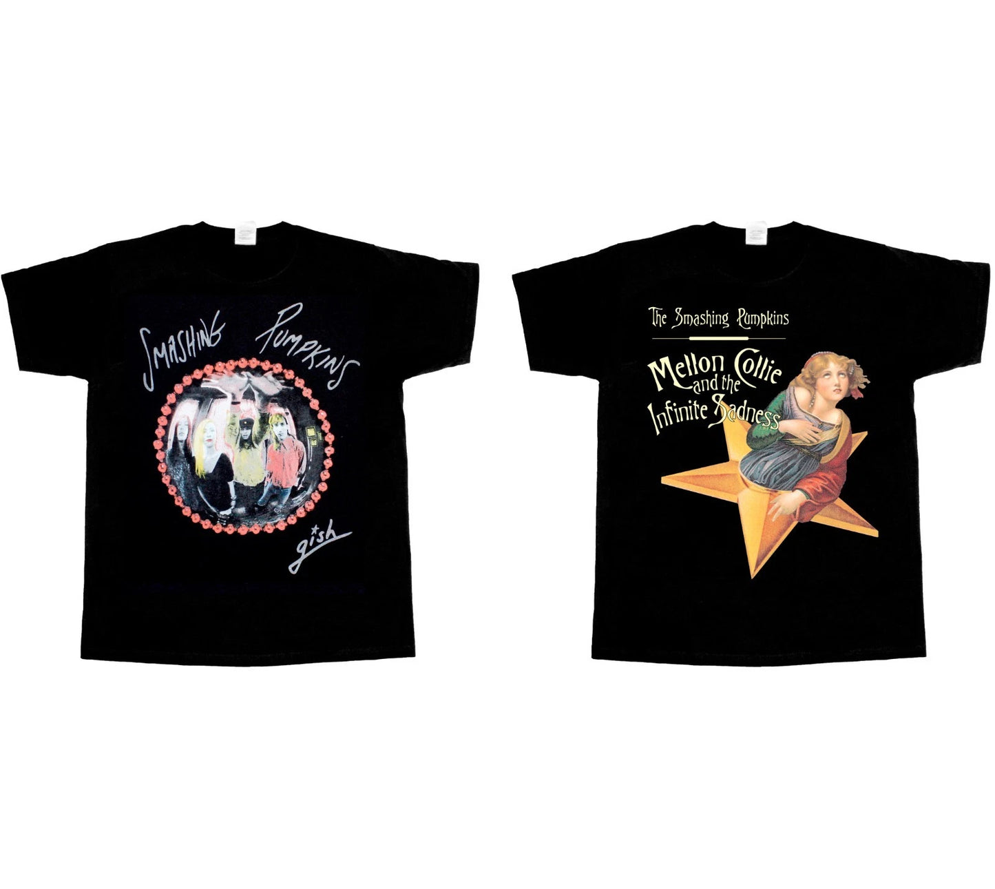 SMASHING PUMPKINS GISH MELLON COLLIE NEW SHORT- LONG SLEEVE BLACK T-SHIRT