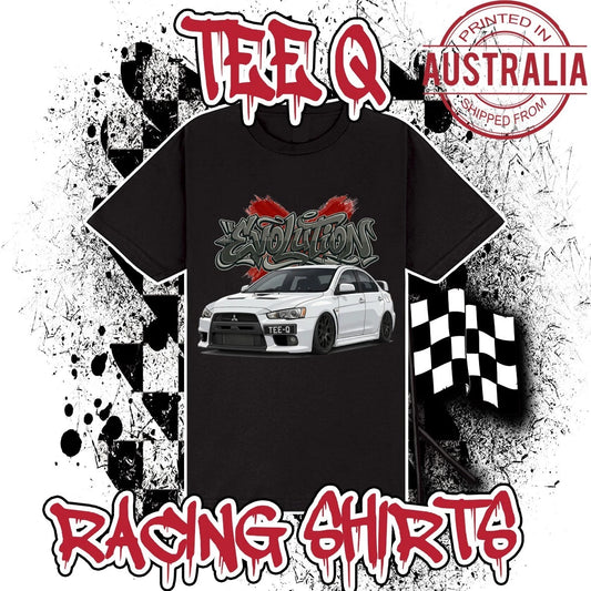 Mitsubishi Lancer Evo X Graffiti Series ~ Black Gildan Cotton Tee JDM