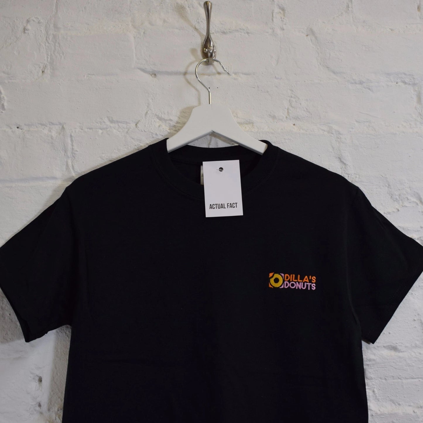 Dillas Donuts Hip Hop J Dilla Black Tee T-shirt by Actual Fact