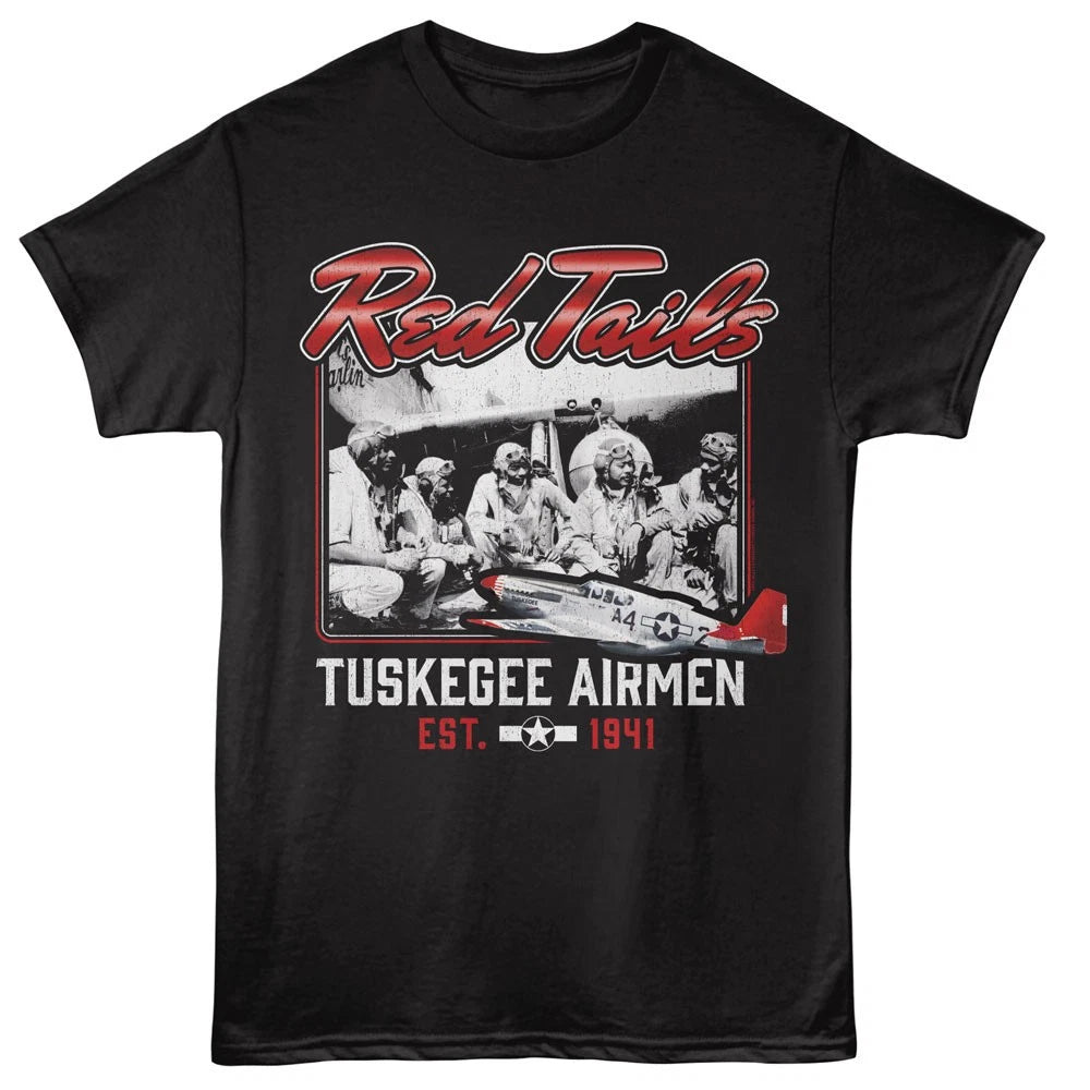 Tuskegee Airmen Est 1941 World War 2 Red Tails Group Photo Men's T Shirt