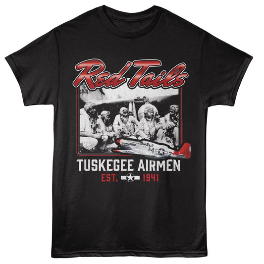 Tuskegee Airmen Est 1941 World War 2 Red Tails Group Photo Men's T Shirt