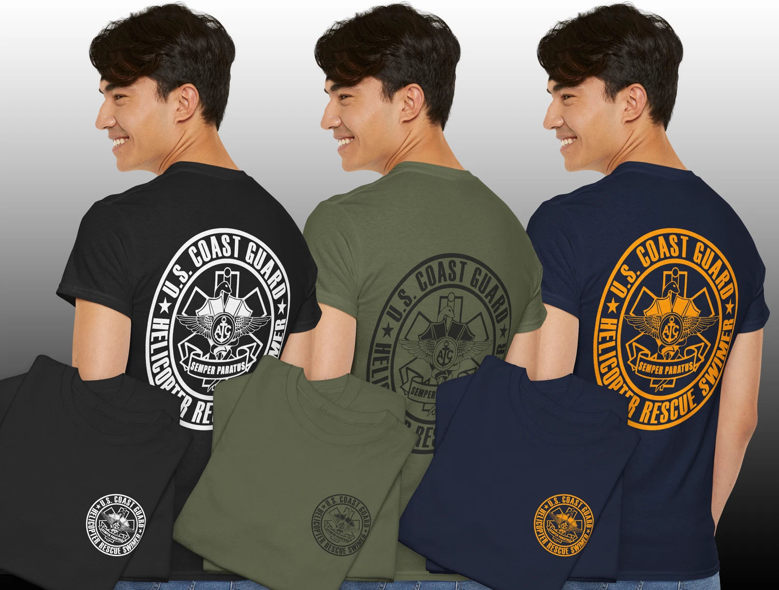 NEW US Coast Guard Rescue Swimmer AOP Tshirt HQ Design