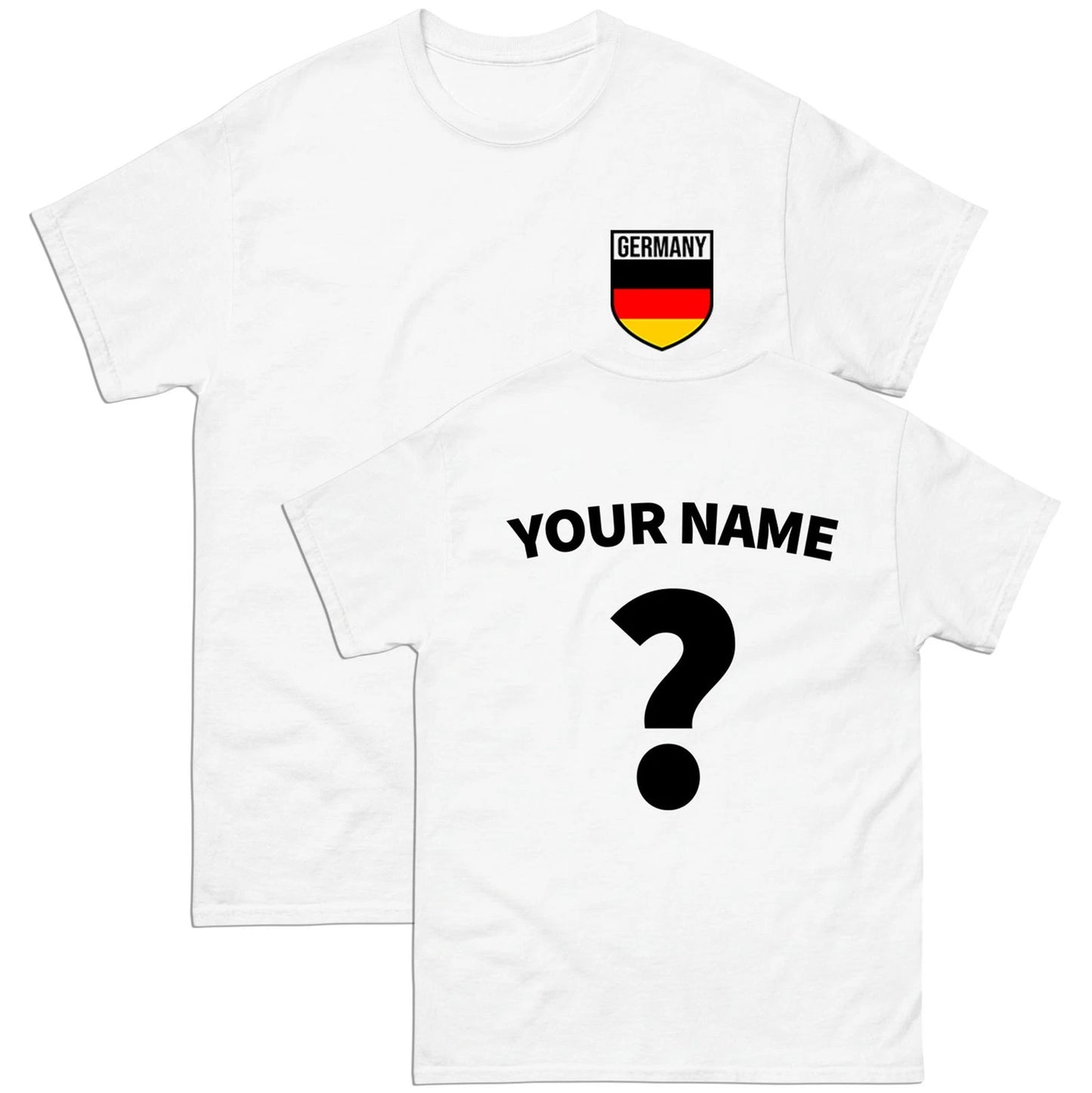 Germany Badge football T Shirt, Personalised football Tee,Custom Name Number Top