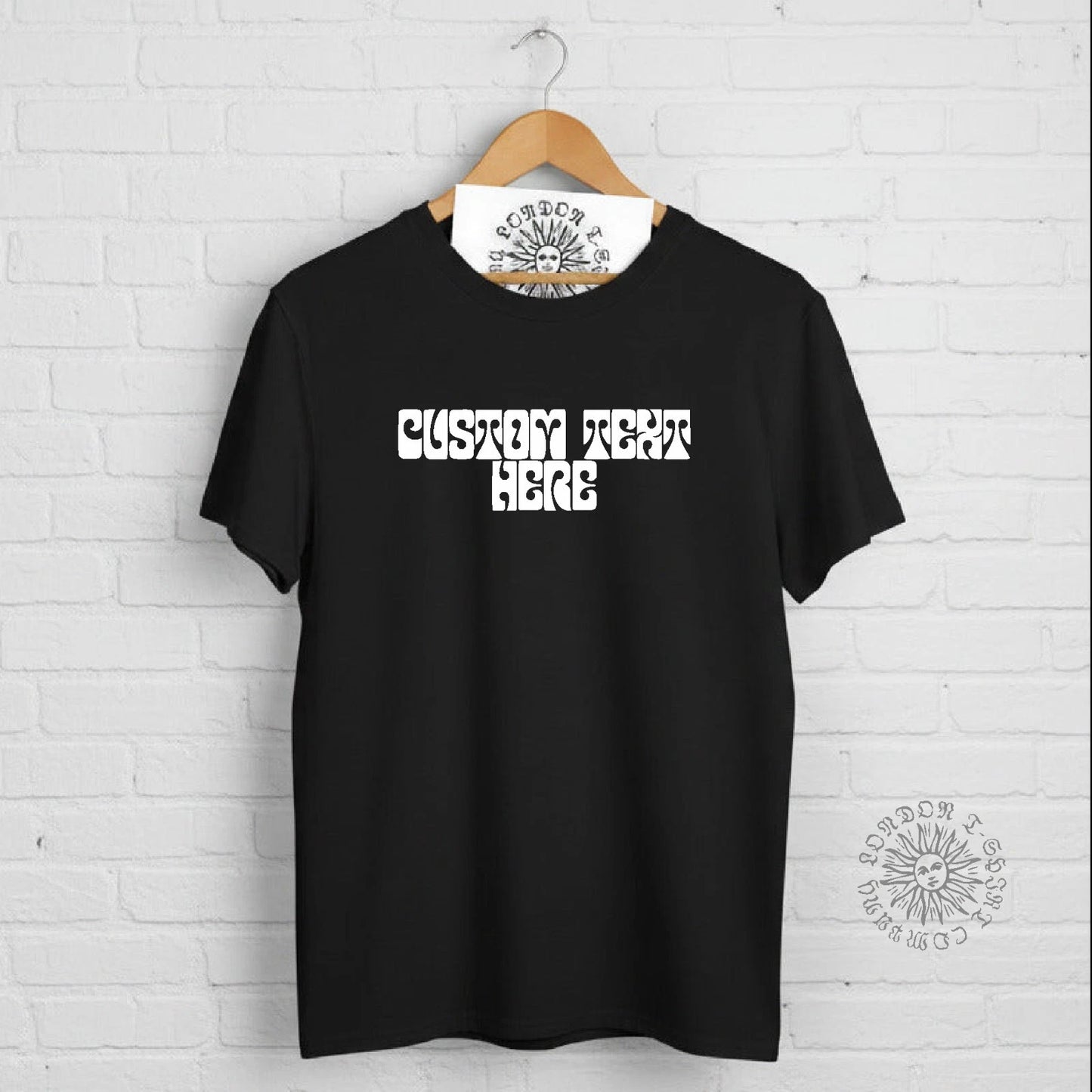Custom Psychedelic Font T-Shirt - Add Your Text, 60s, Retro, Various Colours
