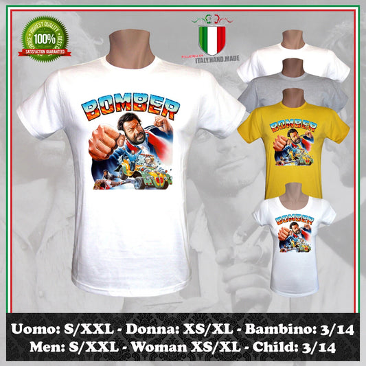 BUD SPENCER TERENCE HILL VINTAGE MOVIE TV BOMBER T-SHIRT MEN WOMEN CHILD