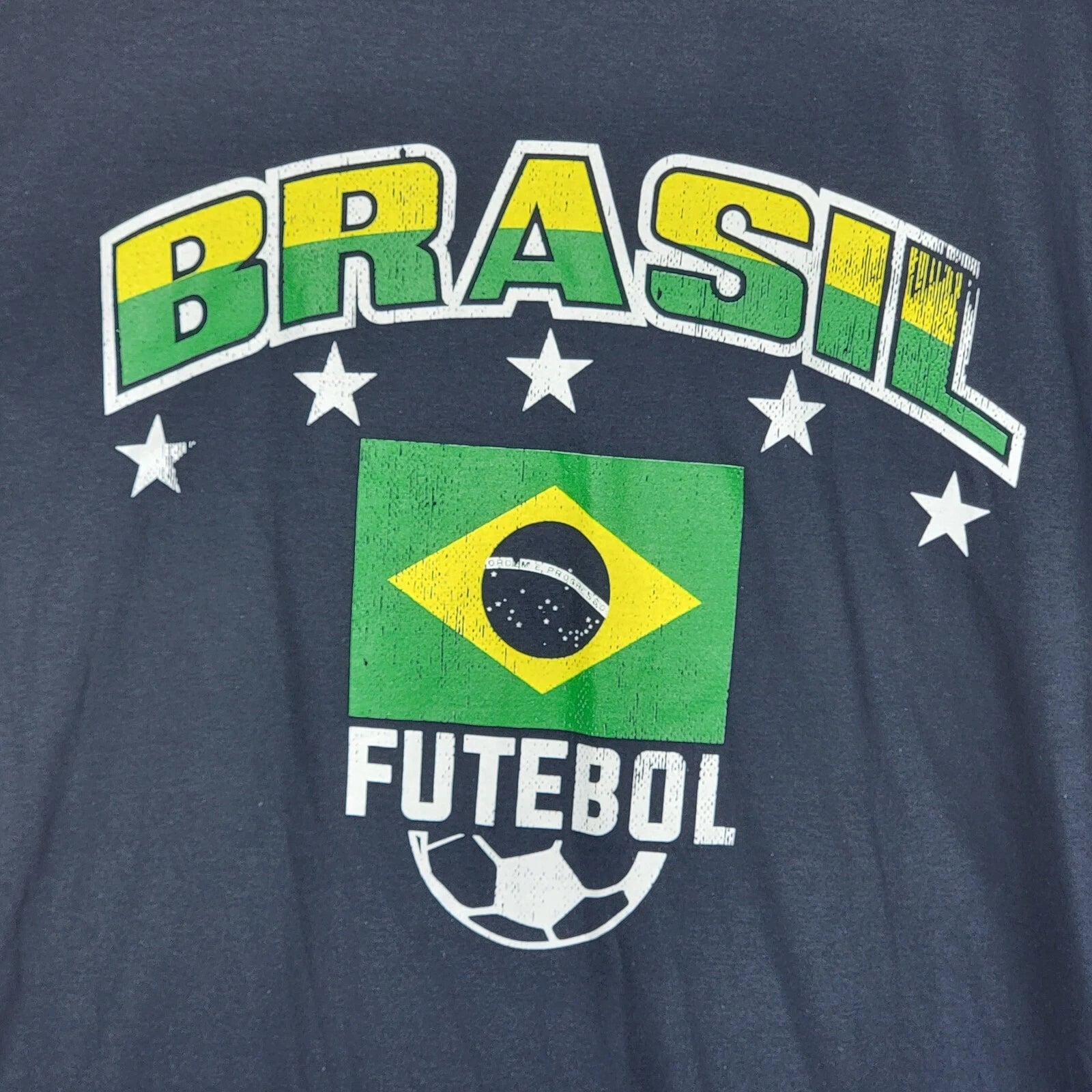BRASIL FUTEBOL T-Shirt Size Large(42/44) Flag Logo Soccer League World Cup Gift