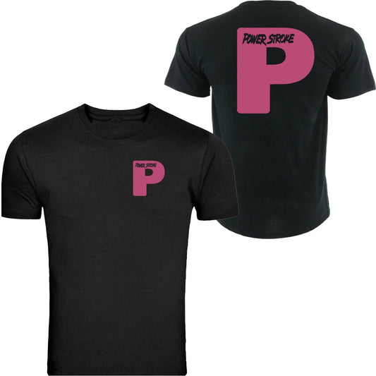 Powerstroke Pink Diesel Power Front and Back Ford Power Stroke Diesel TShirt Tee