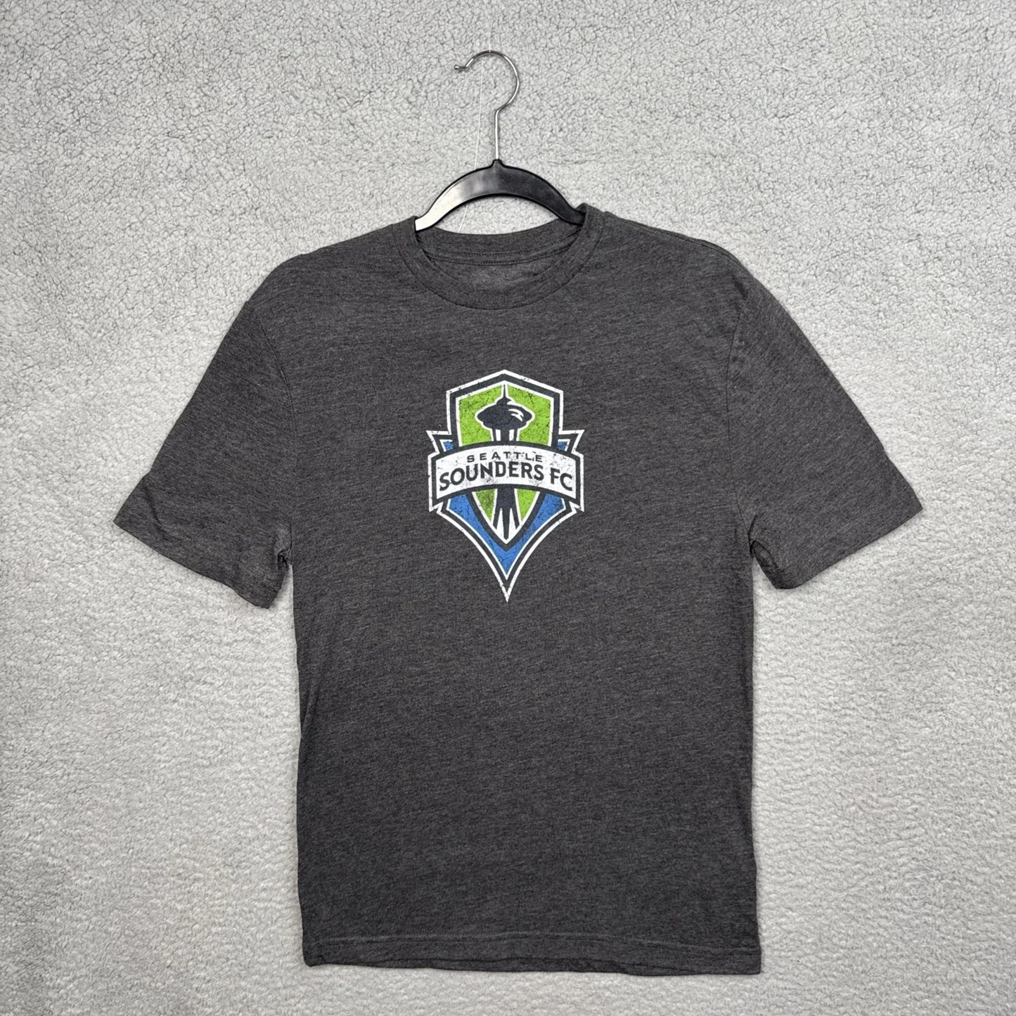 Seattle Sounders FC Men's Dark Gray Short Sleeve T-Shirt-Size Small-NWOT