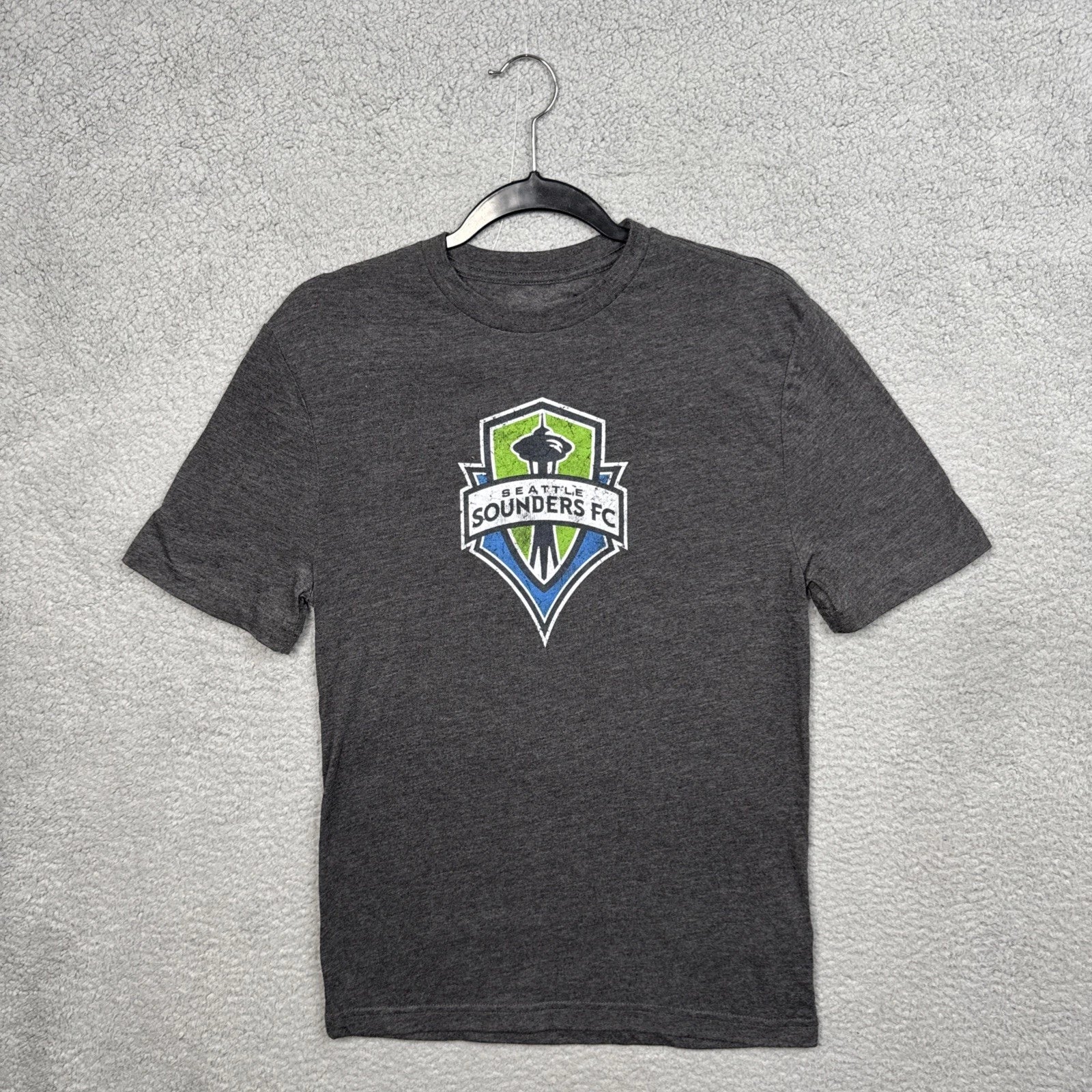 Seattle Sounders FC Men's Dark Gray Short Sleeve T-Shirt-Size Small-NWOT
