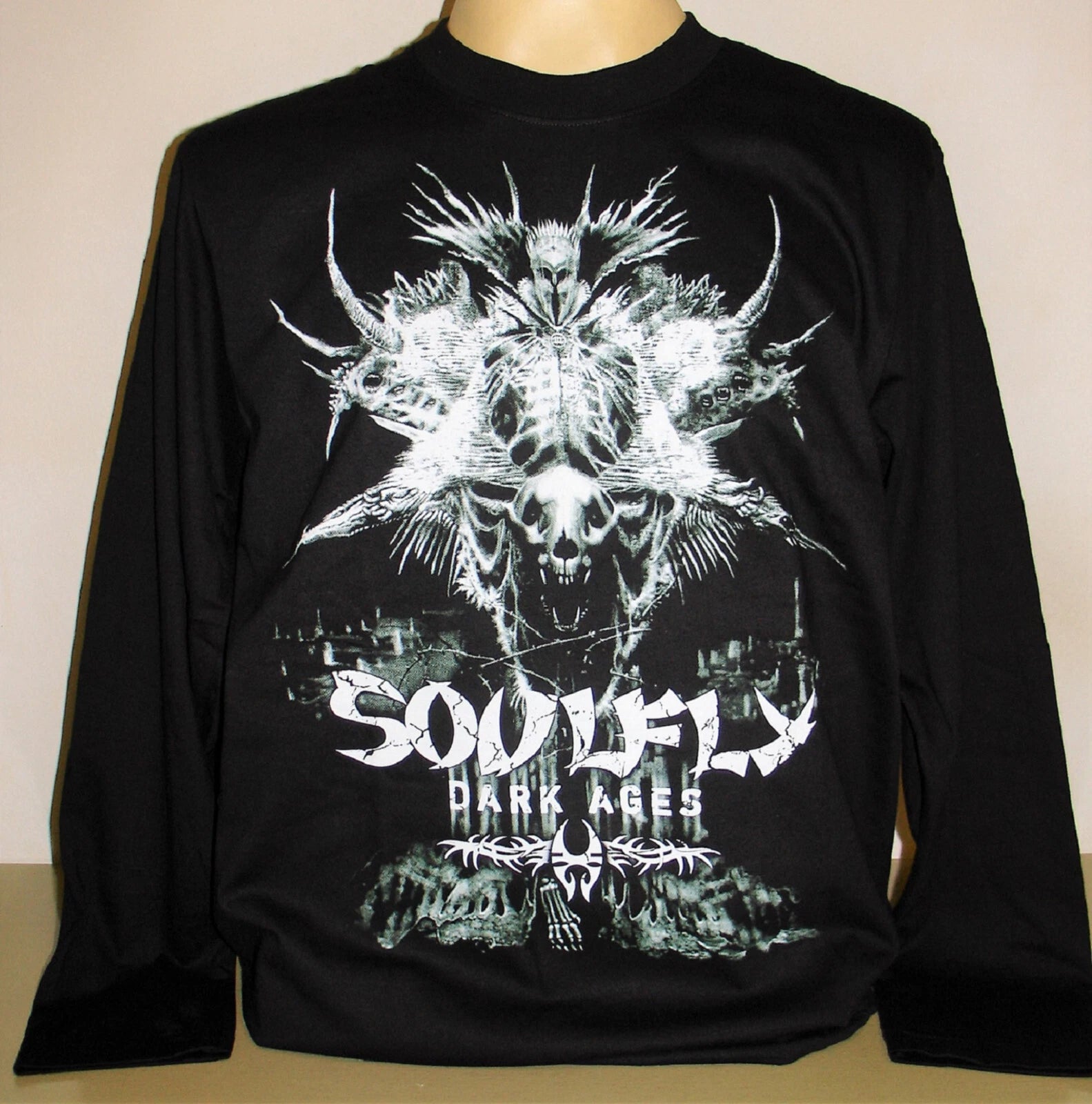 Soulfly Dark Ages Long Sleeve T-Shirt Size S M L XL 2XL 3XL Metal Band Sepultura