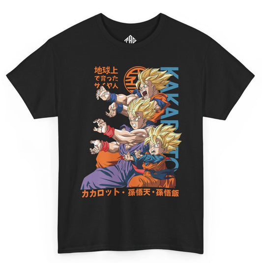 Anime T-Shirt Style Super Saiyan Warrior Graphic Tee Inspired Family Z Cosplay