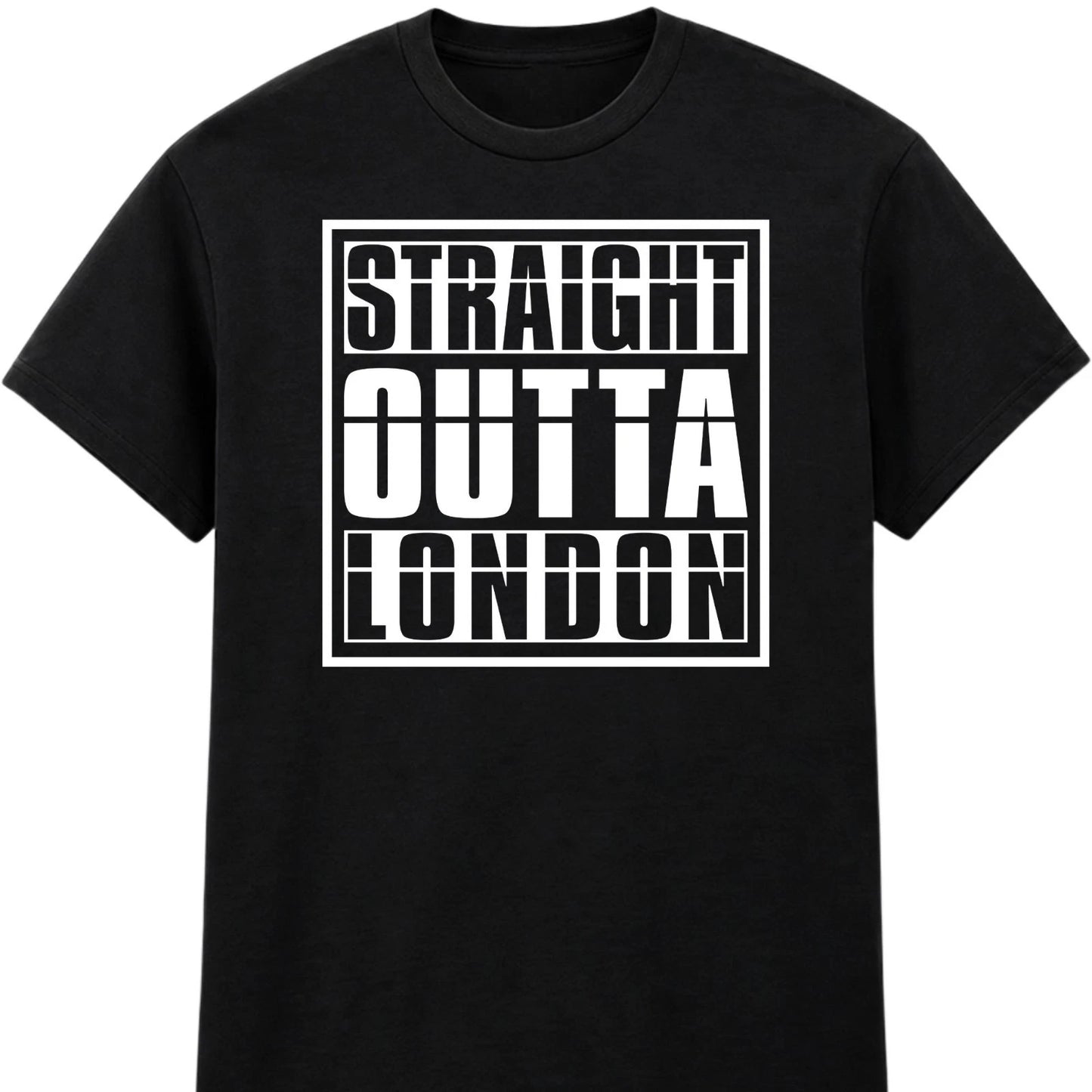Personalised Straight Outta T Shirt Custom Name Funny Gift Birthday Xmas Tops