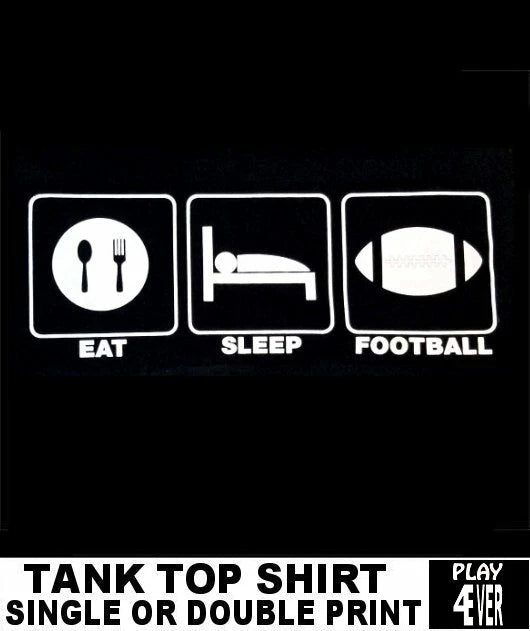 FOOTBALL PIGSKIN GAME SPORTS GRIDIRON RUGBY PLAYER TANK TOP SHIRT WS238