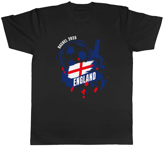 Personalised England Football Supporter Fan 2025 Mens T-Shirt Tee Gift Top