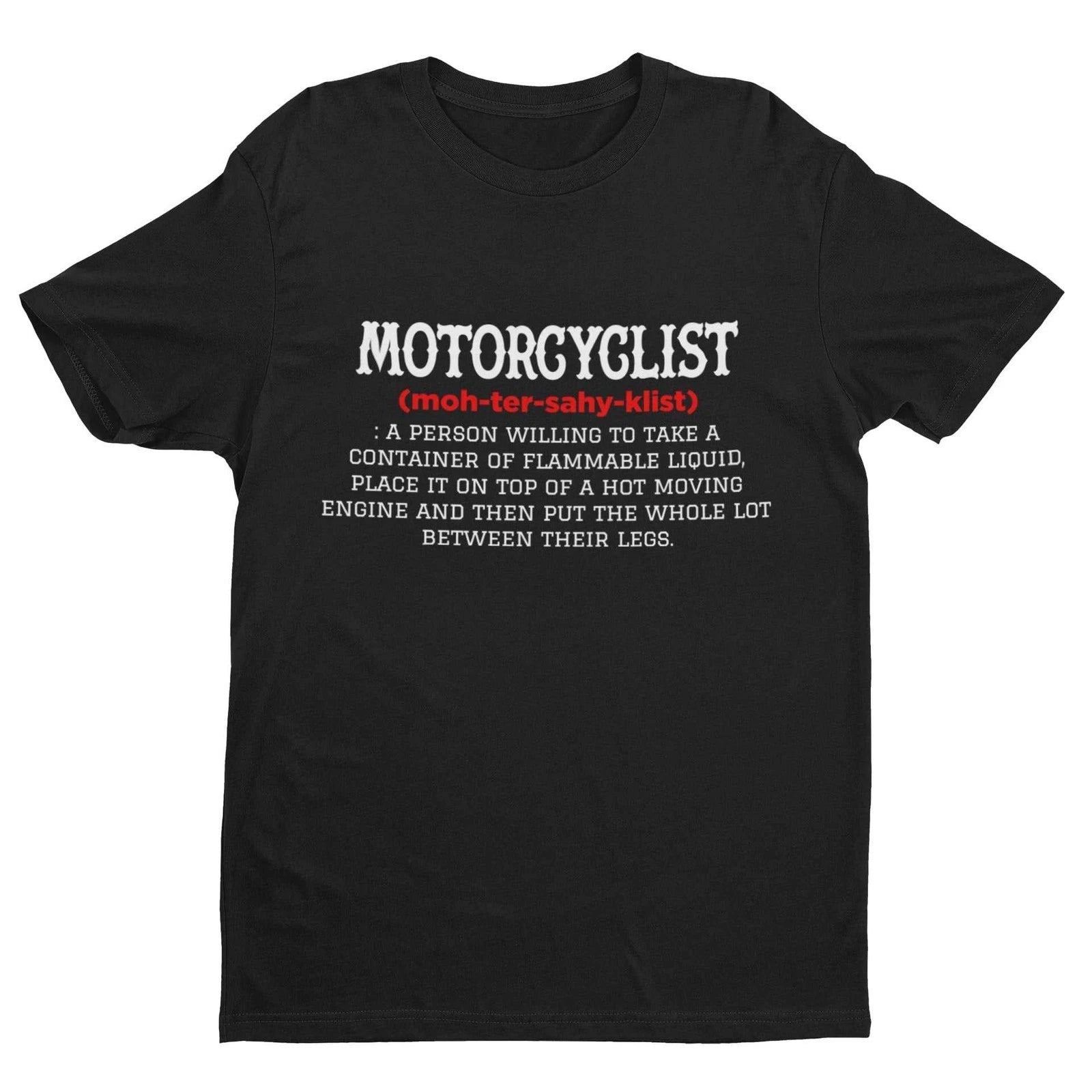 MOTORCYCLIST Dictionary Definition Funny Biker T Shirt Gift Idea Motorbike Lover