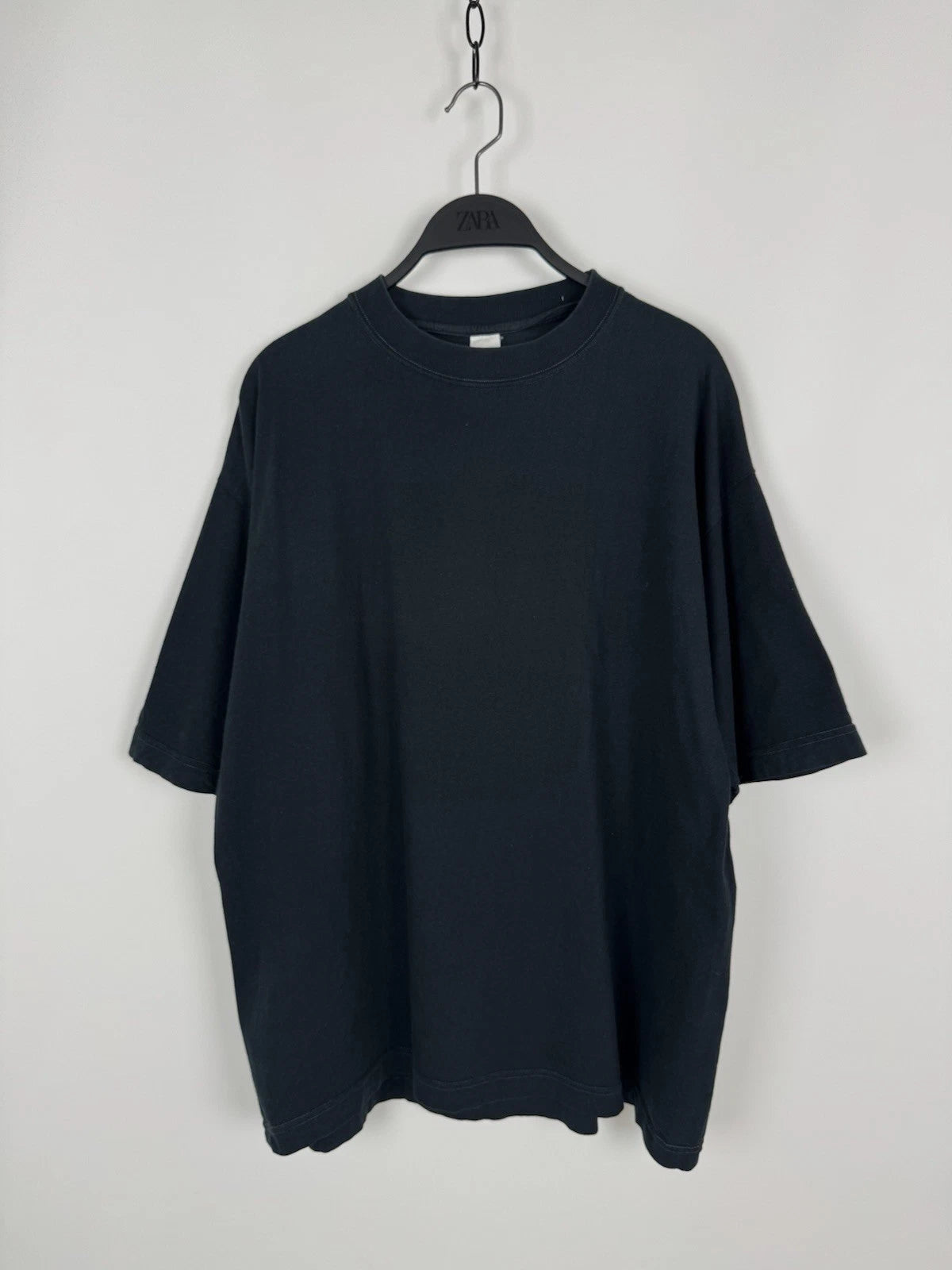 Vintage Faded Basic Blank Black T-Shirt